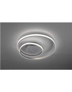 Zibal plafoniera led spirale alluminio con regolazione intensita' interruttore d.40cm Moderno LED