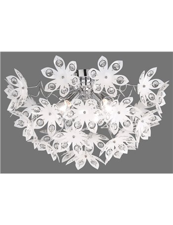 Blowball plafoniera fiori acrilico trasparente cm55 Moderno E14