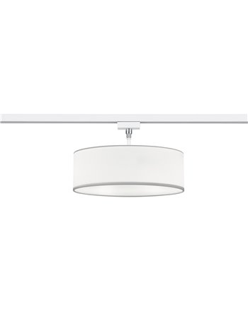 Duoline plafoniera hotel tessuto bianco d. 30cm Moderno E27
