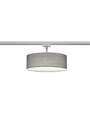 Duoline plafoniera hotel tessuto grigio d. 30cm Moderno E27