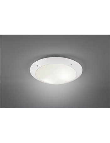 Camaro plafoniera esterno metacrolato bianca d. 33cm ip54 Moderno E27