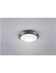 Camaro plafoniera esterno metacrolato nera d. 26cm ip54 Moderno E27