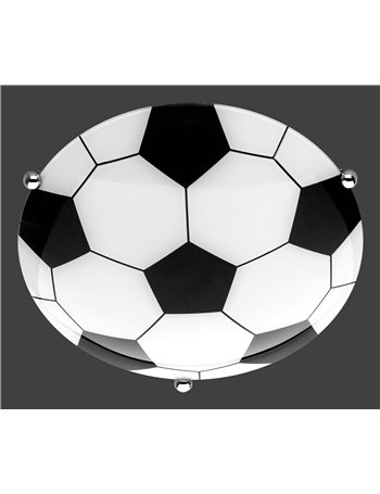 Chico plafoniera vetro decoro pallone d.30cm Stile giovane E27