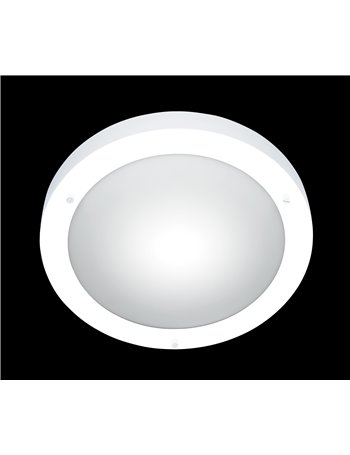Condus plafoniera bagno tonda bianca vetro d.32 Moderno E27