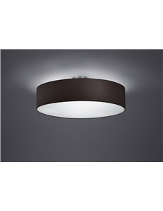 Hotel plafoniera tonda paralume nero cm50 Moderno E27