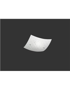 Signa plafoniera quadrata vetro decoro firma d. 30x30cm Moderno E27