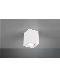 Biscuit cubo spot orientabile bianco l. 9,6 x 9,6cm h. 12,5cm Moderno GU10