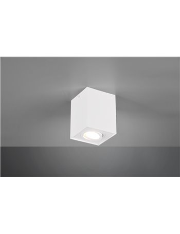 Biscuit cubo spot orientabile bianco l. 9,6 x 9,6cm h. 12,5cm Moderno GU10