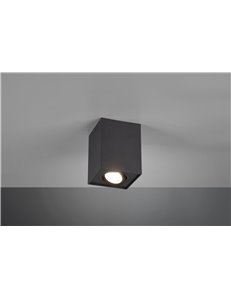 Biscuit cubo spot orientabile nero l. 9,6 x 9,6cm h. 12,5cm Moderno GU10