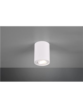 Cookie cilindro spot orientabile bianco d. 9,6cm h. 12,5cm Moderno GU10