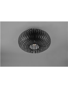 Johann plafoniera metallo ellisse nero d. 40cm Moderno E27