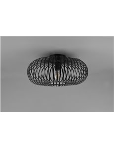 Johann plafoniera metallo ellisse nero d. 40cm Moderno E27 2