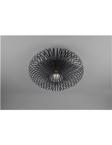 Johann plafoniera metallo ellisse nero d. 50cm Moderno E27 2