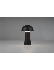 Lennon lampada da appoggio led da esterno fungo ricaricabile usb nera touch 4 intensita' h. 22cm ip 45 Moderno LED 2