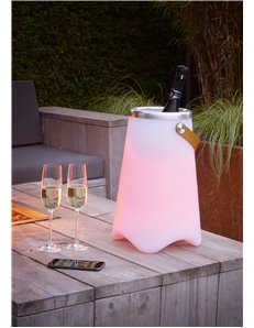 Jamaica lampada champagne led rgb telecomando casse bluethoot ricaricabile H.38cm x d.26cm ip54 Moderno LED