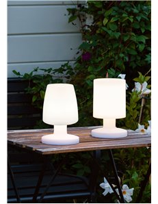 Lora lampada tavolo led da esterno ip44 diffusore cilindro ricaricabile h. 20,5cm d. 13cm Moderno LED 2