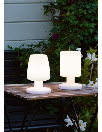 Lora lampada tavolo led da esterno ip44 diffusore cilindro ricaricabile h. 20,5cm d. 13cm Moderno LED