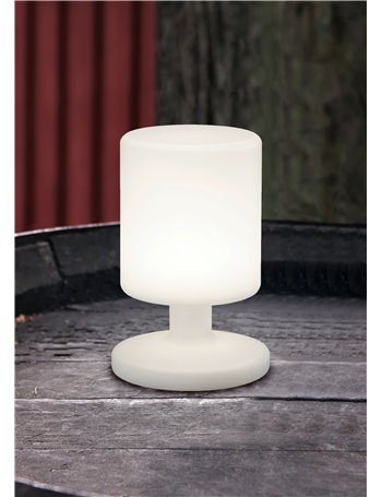 Barbados lampada appoggio led ricaricabile acrilico Bianco h. 25,5 Moderno LED