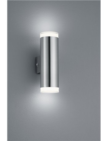 Aracati applique led da esterno bi-direzionale metallo acciaio h.16,5cm Moderno LED