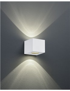 Cordoba applique led da esterno cubo bianco con diffusori intercambiabili l.10cm Moderno LED