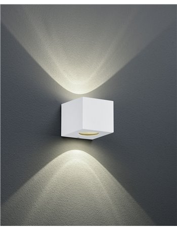 Cordoba applique led da esterno cubo bianco con diffusori intercambiabili l.10cm Moderno LED