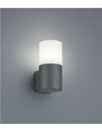 Hoosic applique da esterno antracite h. 17,5cm Moderno E27