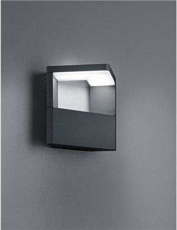 Ganges applique led antracite h.15x17 Moderno LED