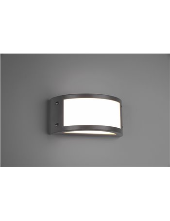 Kendal applique da esterno led fascia antracite ip54 l.25cm Moderno led