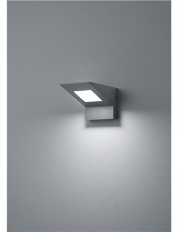 Nelson applique da esterno led antracite ip54 h. 10cm Moderno LED