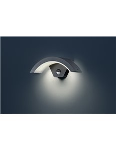 Ohio applique led alluminio arco con sensore movimento Grigio 20x30 Moderno LED