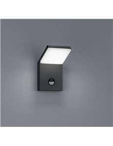 Pearl applique led alluminio rettangolare con sensore movimento antracite cm.16 Moderno LED