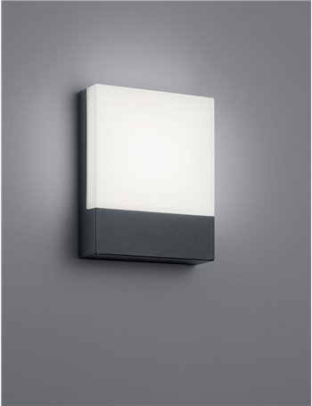 Pecos applique led alluminio antracite numeri lettere incluse H.20x16 Moderno LED