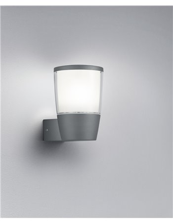 Shannon applique da esterno led versione up fusione di alluminio antracite ip54 h. 17cm Moderno LED