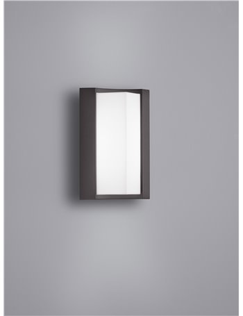 Suez  applique Led diffusore bianco antracite 15x h 22 Moderno LED