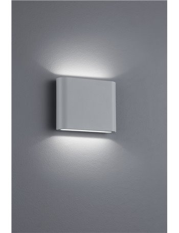 Thames applique da esterno led bi-emissione fusione alluminio alluminio opaco ip54 l. 11,5cm Moderno LED
