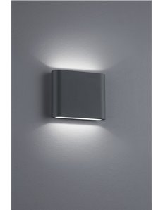 Thames applique da esterno led bi-emissione fusione alluminio antracite opaco ip54 l. 11,5cm Moderno LED
