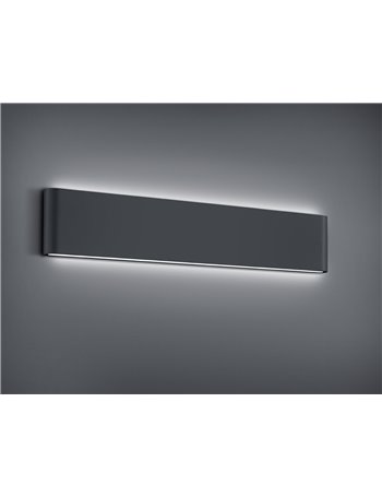 Thames applique da esterno led bi-emissione fusione alluminio antracite opaco ip54 l. 46,5cm Moderno LED