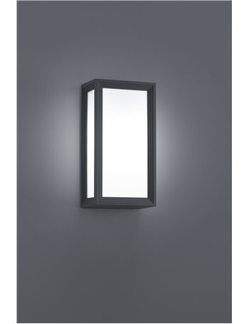 Timok applique led rettangolare antracite Cm 29x15 Moderno LED