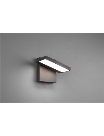 Horton applique da esterno led in fusione antracite orientabile l. 15cm x h. 12 cm ip54 Moderno Led