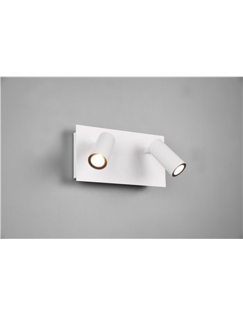 Tunga barra 2 spots led orientabili bianchi da esterno  23cm ip54 Moderno Led