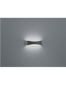 Konda applique led antracite bi-direzionale 23x6 Moderno LED