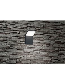 Pearl applique led alluminio rettangolare antracite cm.16 Moderno LED 2