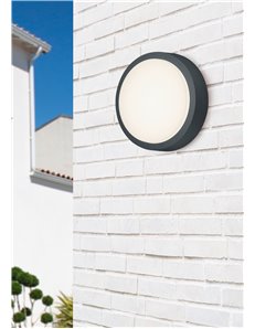 Breg plafoniera led da esterno fusione di alluminio antracite d. 20cm Moderno LED 2