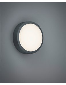 Breg plafoniera led da esterno fusione di alluminio antracite d. 20cm Moderno LED