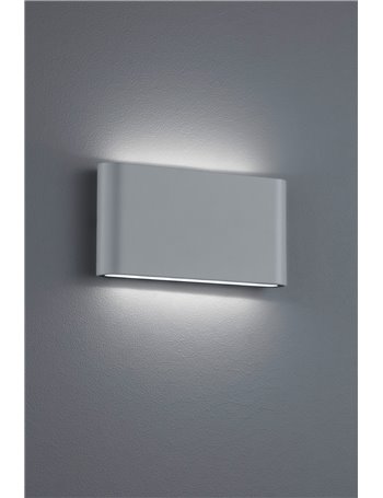 Thames applique da esterno led bi-emissione fusione alluminio alluminio opaco ip54 l. 17,5cm Moderno LED