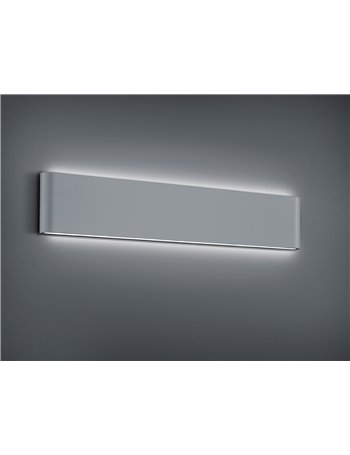 Thames applique da esterno led bi-emissione fusione alluminio alluminio opaco ip54 l. 46,5cm Moderno LED