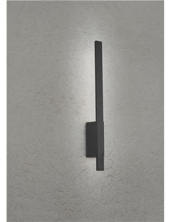 Tawa applique led da esterno bacchetta verticale antracite h. 50cm ip54 Moderno Led
