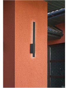 Tawa applique led da esterno bacchetta verticale antracite h. 50cm ip54 Moderno Led 2