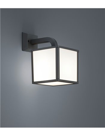 Cubango applique led diffusore quadradrato antracite 28x18 Moderno LED