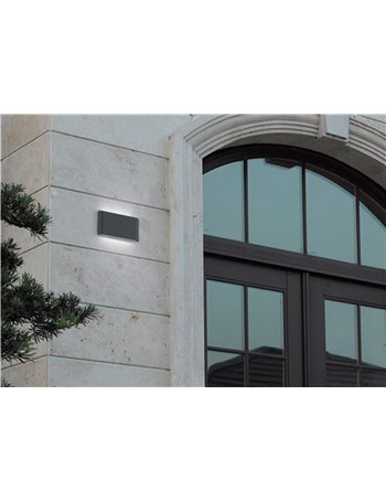 Thames applique da esterno led bi-emissione fusione alluminio antracite opaco ip54 l. 17,5cm Moderno LED